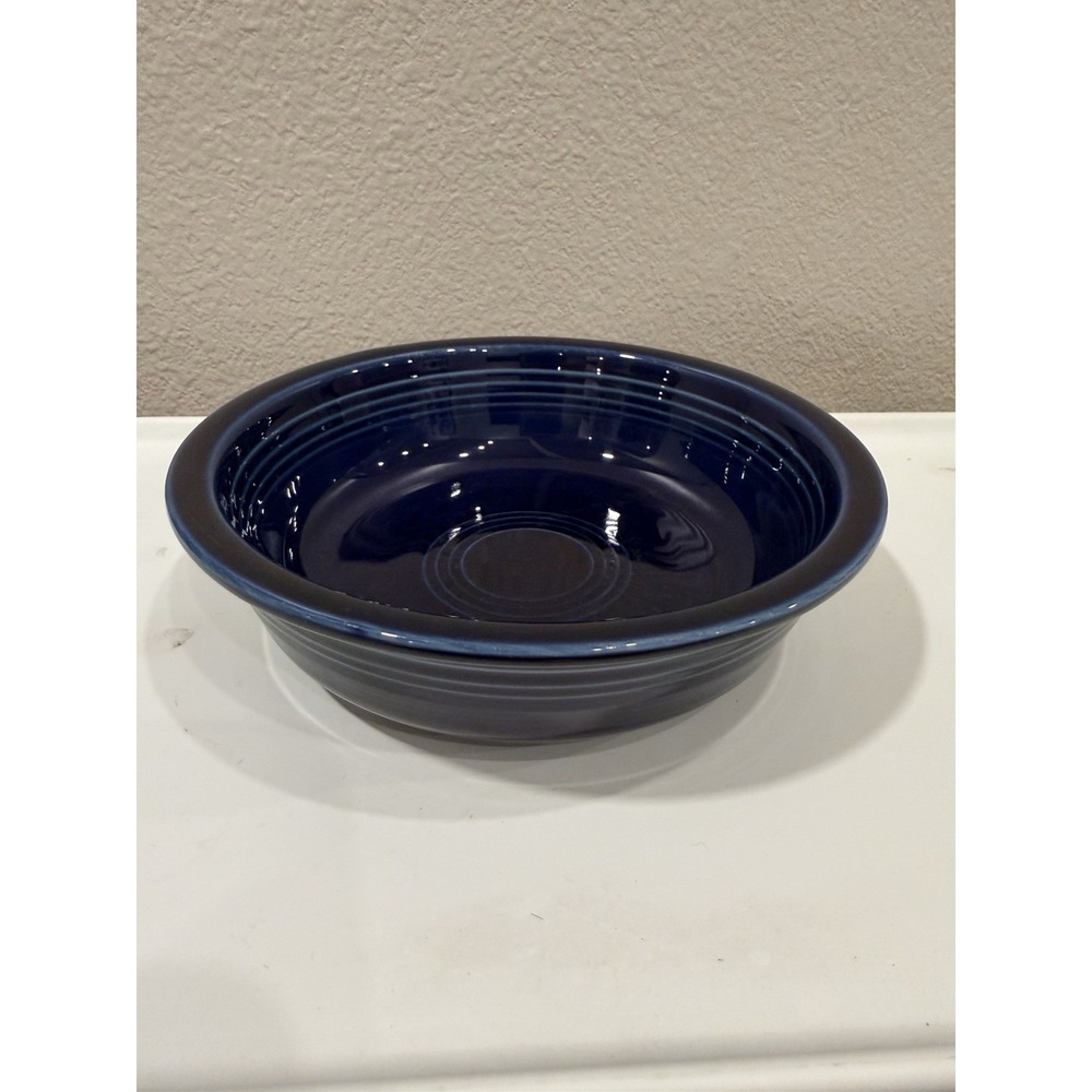 Fiestaware Cobalt Blue 7 Inch Vegetable Serving Bowl Homer Laughlin HLC USA
